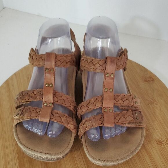 Aetrex Reese Adjustable Gladiator Sandal Cognac Brown Women's Size 8.5 - Picture 2 of 11